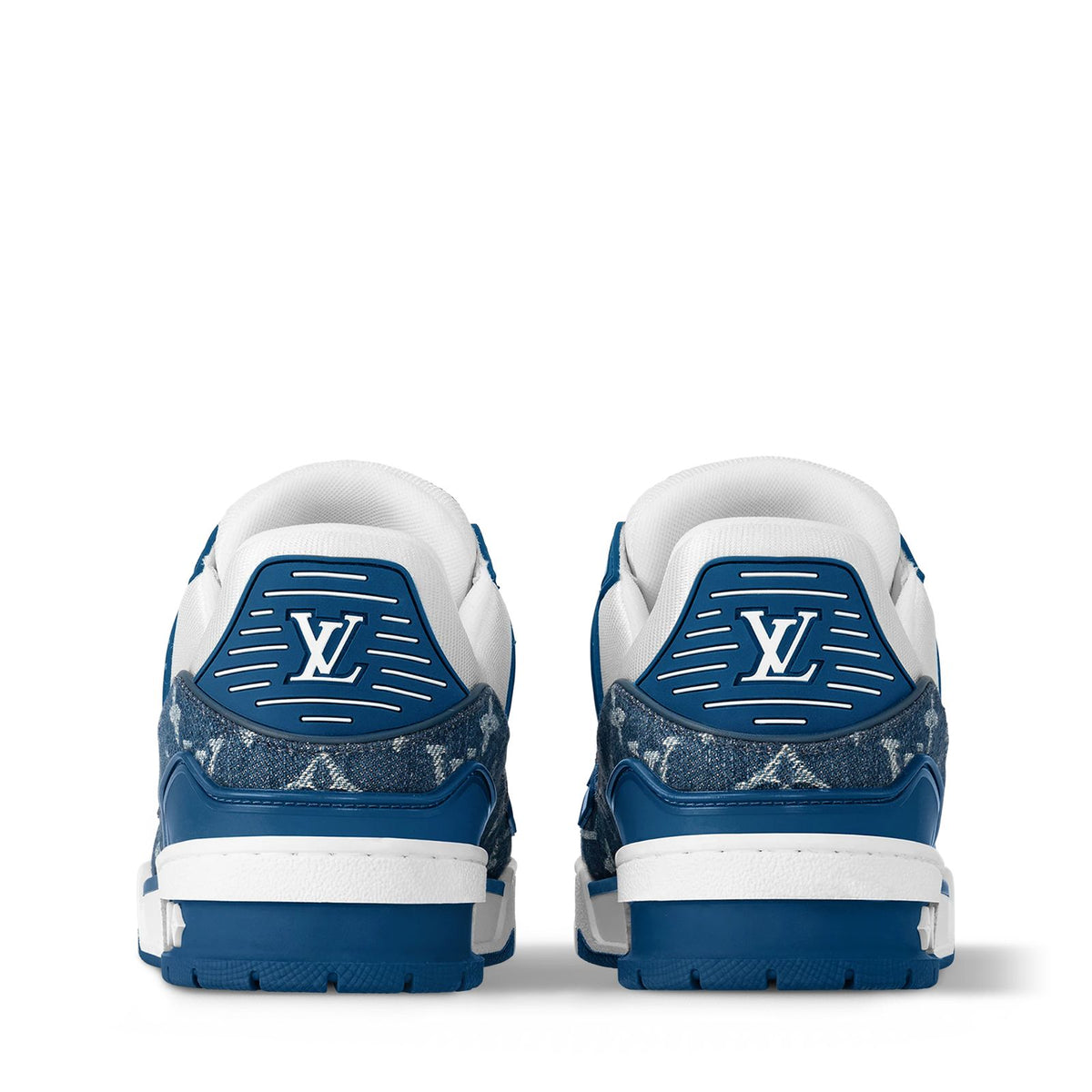 LV Trainer Monogram Denim White Blue.