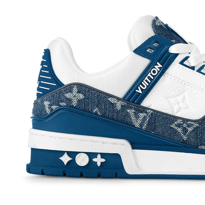LV Trainer Monogram Denim White Blue.