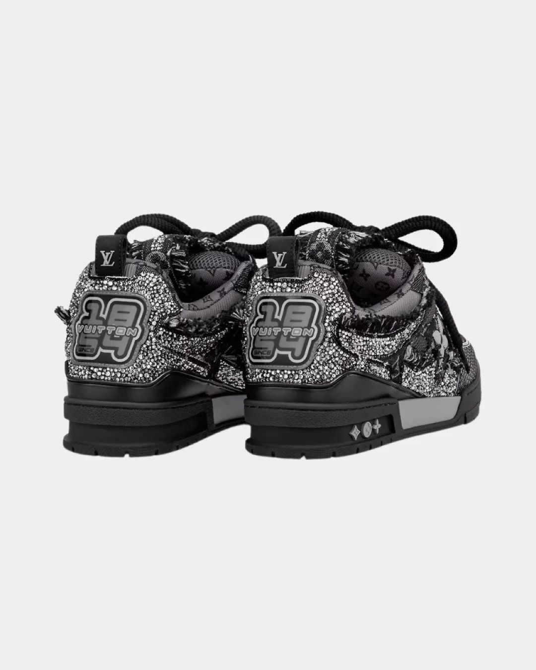 BLACK AND GREY LV SKATE