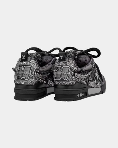 BLACK AND GREY LV SKATE