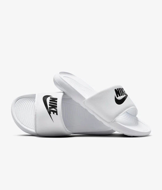 WHITE NIKE SLIDES